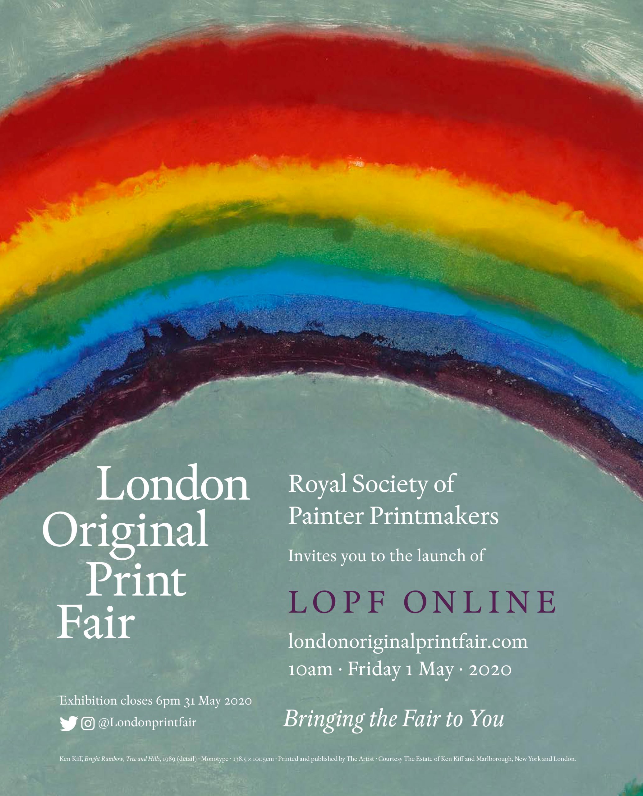 Royal Society of Painter-Printmakers invitation to view their online stand at the London Original Print Fair 2020 at Royal Academy